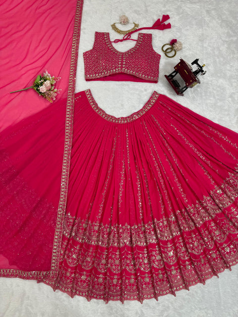 Embroidered Gergotte lehenga Choli for women in USA - ReadyToWearshop