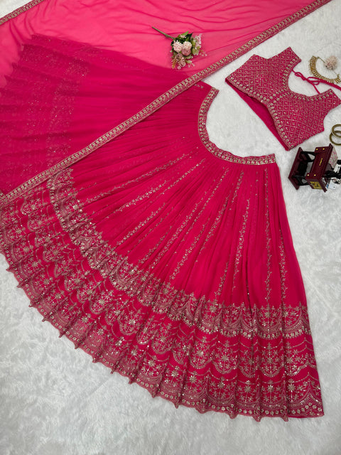 Embroidered Gergotte lehenga Choli for women in USA - ReadyToWearshop