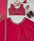 Embroidered Gergotte lehenga Choli for women in USA - ReadyToWearshop