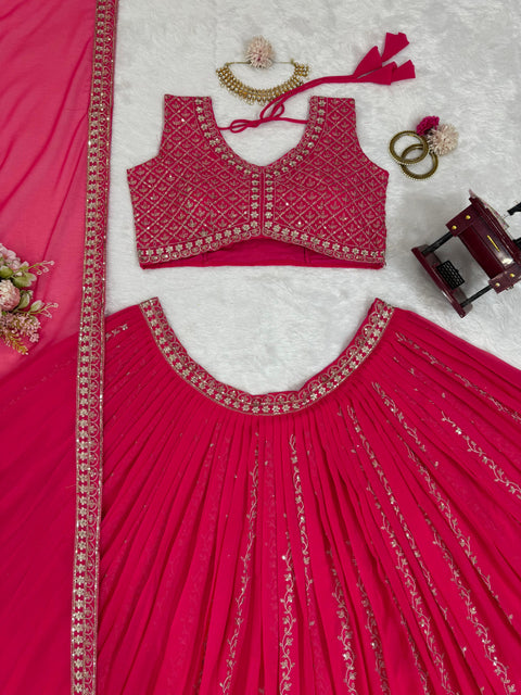 Embroidered Gergotte lehenga Choli for women in USA - ReadyToWearshop