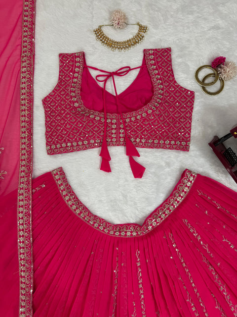 Embroidered Gergotte lehenga Choli for women in USA - ReadyToWearshop