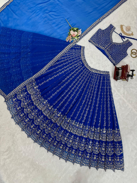 Embroidered Gergotte lehenga Choli for women in USA - ReadyToWearshop