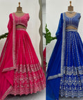 Embroidered Gergotte lehenga Choli for women in USA - ReadyToWearshop