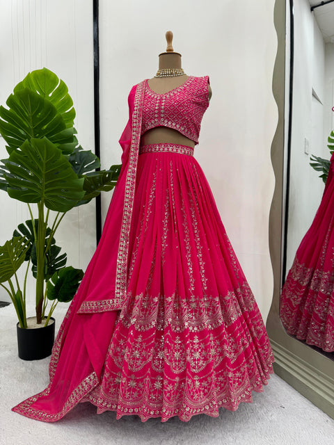 Embroidered Gergotte lehenga Choli for women in USA - ReadyToWearshop