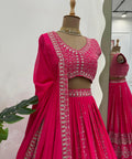 Embroidered Gergotte lehenga Choli for women in USA - ReadyToWearshop