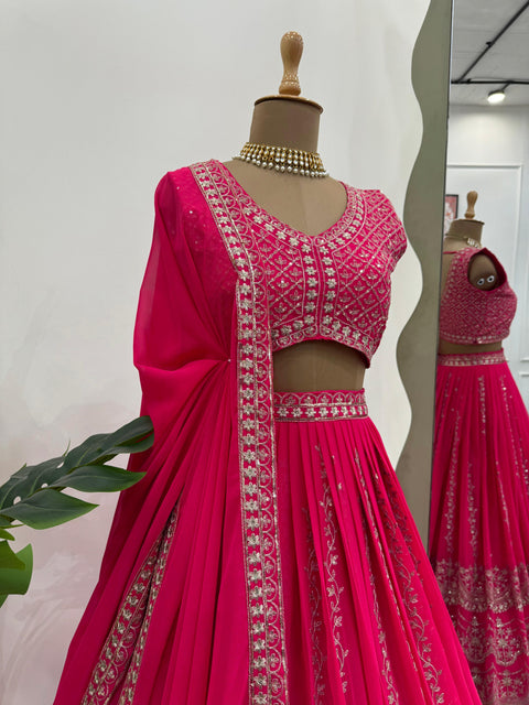 Embroidered Gergotte lehenga Choli for women in USA - ReadyToWearshop