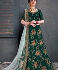 Dazzling Dark Green lehenga choli dupatta For Women And Girls in USA - ReadyToWearshop