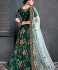 Dazzling Dark Green lehenga choli dupatta For Women And Girls in USA - ReadyToWearshop
