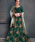 Dazzling Dark Green lehenga choli dupatta For Women And Girls in USA - ReadyToWearshop