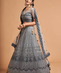 Attractive Grey fancy lehenga Choli for women with Dupatta in USA - ReadyToWearshop