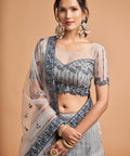 Attractive Grey fancy lehenga Choli for women with Dupatta in USA - ReadyToWearshop