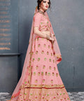 Lovely Pink Slub Silk lehenga choli dupatta For Women And Girls in USA - ReadyToWearshop