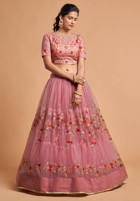 Stunning Pink fancy lehenga Choli for women with Dupatta in USA - ReadyToWearshop