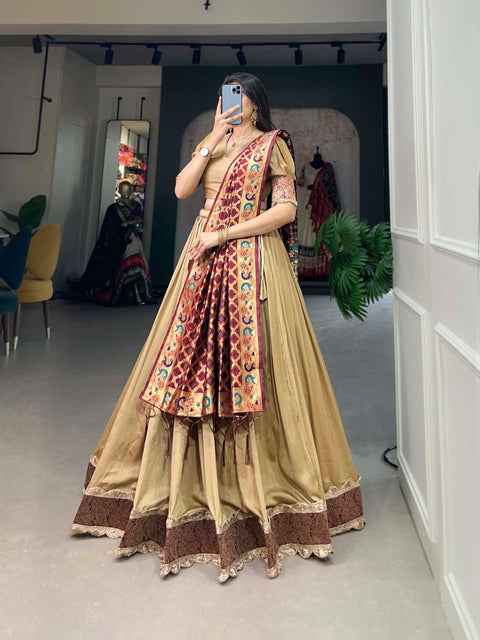 Festive Silk lehenga Choli For women with Dupatta in USA - ReadyToWearshop