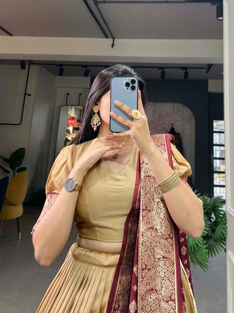 Festive Silk lehenga Choli For women with Dupatta in USA - ReadyToWearshop