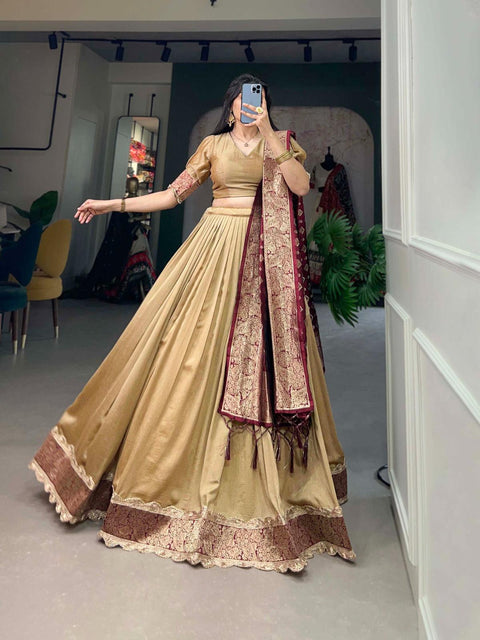 Festive Silk lehenga Choli For women with Dupatta in USA - ReadyToWearshop