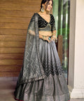 Beautiful Black Party wear Heavy Lehenga Choli for Women with Dupatta Sequence Lehenga Choli In USA - ReadyToWearshop