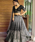 Beautiful Black Party wear Heavy Lehenga Choli for Women with Dupatta Sequence Lehenga Choli In USA - ReadyToWearshop