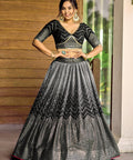 Beautiful Black Party wear Heavy Lehenga Choli for Women with Dupatta Sequence Lehenga Choli In USA - ReadyToWearshop