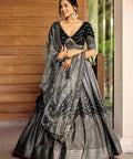 Beautiful Black Party wear Heavy Lehenga Choli for Women with Dupatta Sequence Lehenga Choli In USA - ReadyToWearshop