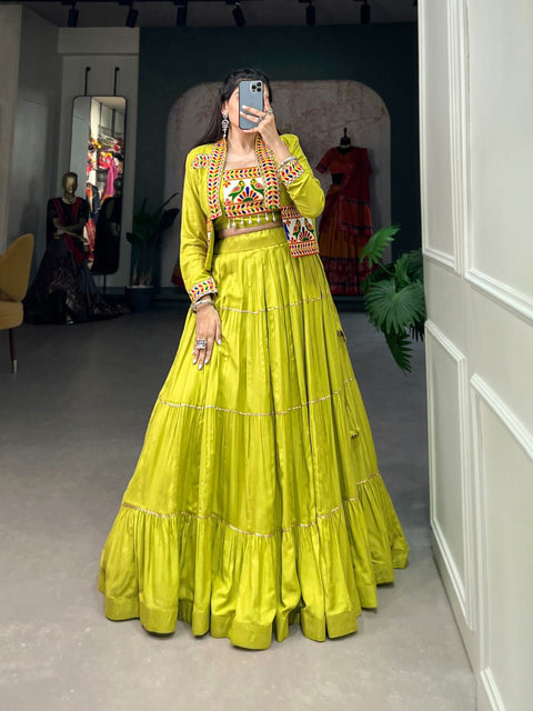 Beautiful Navratri Embroidered Gamthi Work for Women with Dupatta Embroidered Lehenga Choli In USA - ReadyToWearshop