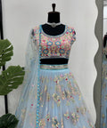 Blue Color Party Wear Lehenga Choli For Women In USA - ReadyToWearshop
