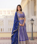 Blue Desirable Women's Fully Flaired Lehenga Made With Faux Georgette Fabrics With sequins Embroidered Blouse For Women - ReadyToWearshop