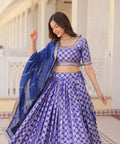 Blue Desirable Women's Fully Flaired Lehenga Made With Faux Georgette Fabrics With sequins Embroidered Blouse For Women - ReadyToWearshop