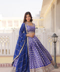 Blue Desirable Women's Fully Flaired Lehenga Made With Faux Georgette Fabrics With sequins Embroidered Blouse For Women - ReadyToWearshop