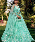 Blue Heavy Lehenga Choli for Women with Dupatta Sequence Lehenga Choli In USA - ReadyToWearshop
