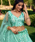 Blue Heavy Lehenga Choli for Women with Dupatta Sequence Lehenga Choli In USA - ReadyToWearshop
