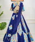 Blue Multicolor Beautiful Lehenga For You, Made With Pure Cotton Lehenga Choli For Women - ReadyToWearshop
