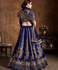 Graceful Navy Blue  fancy lehenga Choli for women with Dupatta in USA - ReadyToWearshop