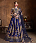 Graceful Navy Blue  fancy lehenga Choli for women with Dupatta in USA - ReadyToWearshop