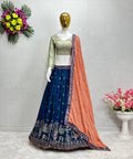 Bridal Wear Heavy Chinon Embroidery Work Lehengas Choli With Dupatta For Women - ReadyToWearshop