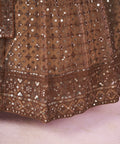 Brown Party wear Heavy Lehenga Choli for Women with Dupatta Sequence Lehenga Choli In USA - ReadyToWearshop