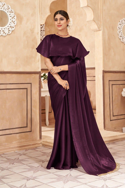 Dark Purple feel the festive vibes for special saree collection for women - ReadyToWearshop