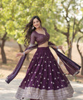 Designer Lehenga collection Made with Faux Blooming With Sequins And thread Embroidered work Lehenga Choli with Dupatta - ReadyToWearshop
