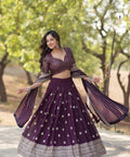 Designer Lehenga collection Made with Faux Blooming With Sequins And thread Embroidered work Lehenga Choli with Dupatta - ReadyToWearshop