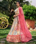 Festive Pink Party wear Heavy Lehenga Choli for Women with Dupatta Sequence Lehenga Choli In USA - ReadyToWearshop