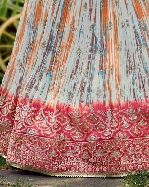 Festive Pink Party wear Heavy Lehenga Choli for Women with Dupatta Sequence Lehenga Choli In USA - ReadyToWearshop