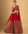 Gorgette Red Color Wedding Wear Lehenga Choli For Women In USA - ReadyToWearshop
