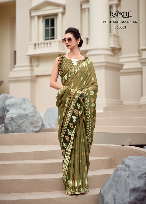 Green Party Wear saree with blouse in USA, Perfect for Indian Daily Wear sequins saree For Woman - ReadyToWearshop