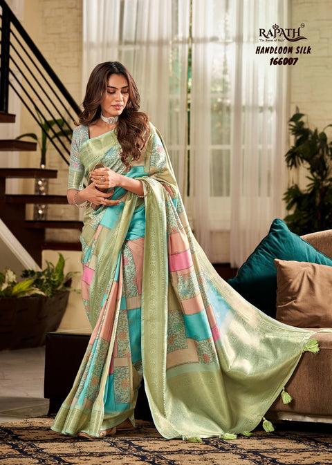 Green Soft Silk saree with blouse , Perfect for Indian Daily Wear sequins saree For Woman - ReadyToWearshop