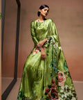 Green Super Demanding Sattin collection,In USA Perfect for Indian wedding or party wear for women - ReadyToWearshop