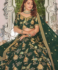 Artistic Green fancy lehenga Choli for women with Dupatta in USA - ReadyToWearshop