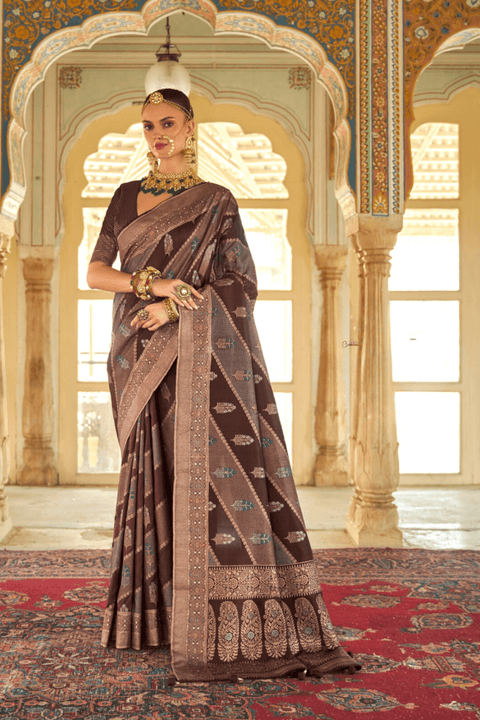 Indian saree with blouse in USA, Perfect for Indian wedding partywear sequins saree - ReadyToWearshop