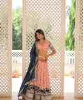 Light Pink Designer Dyeable Pure Viscose Jacquard fabric Lehenga Choli & Dupatta Set For Women - ReadyToWearshop