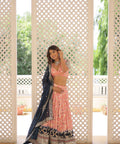 Light Pink Designer Dyeable Pure Viscose Jacquard fabric Lehenga Choli & Dupatta Set For Women - ReadyToWearshop