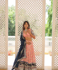 Light Pink Designer Dyeable Pure Viscose Jacquard fabric Lehenga Choli & Dupatta Set For Women - ReadyToWearshop